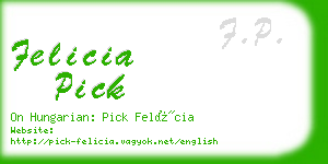 felicia pick business card